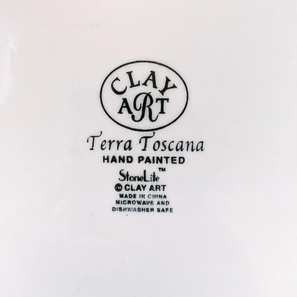 Beautiful Terra Toscana Tuscany Clay Art Ceramic Serving Platter - Picture 7 of 7